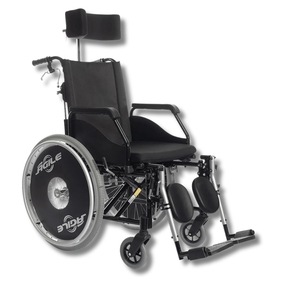 Cadeira de Rodas em Alumínio Ágile Reclinável 120Kg