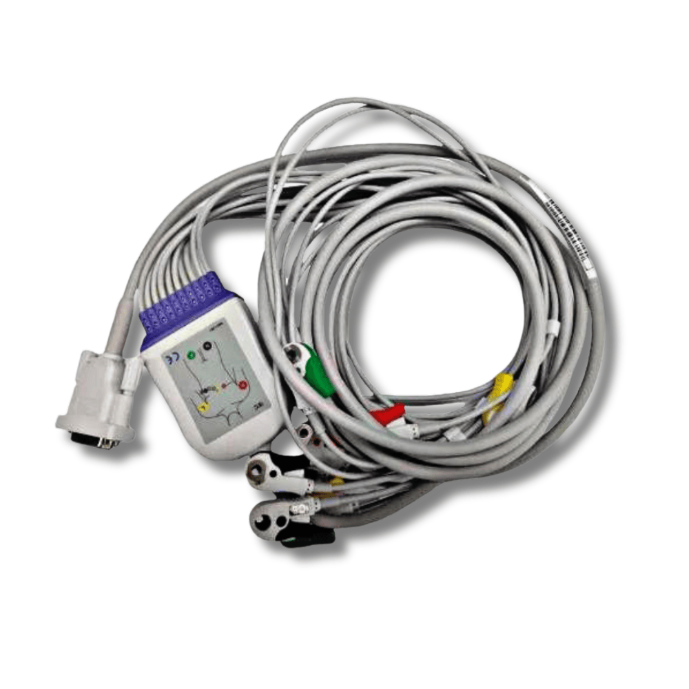Cabo Paciente 10 vias tipo Garra compatível com Ecg Cardiocare 2000 - Bionet