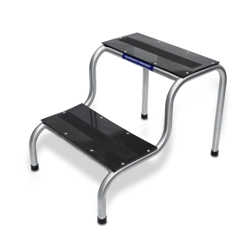 Escada de Dois Degraus em Duralumínio para Ressonância Magnética